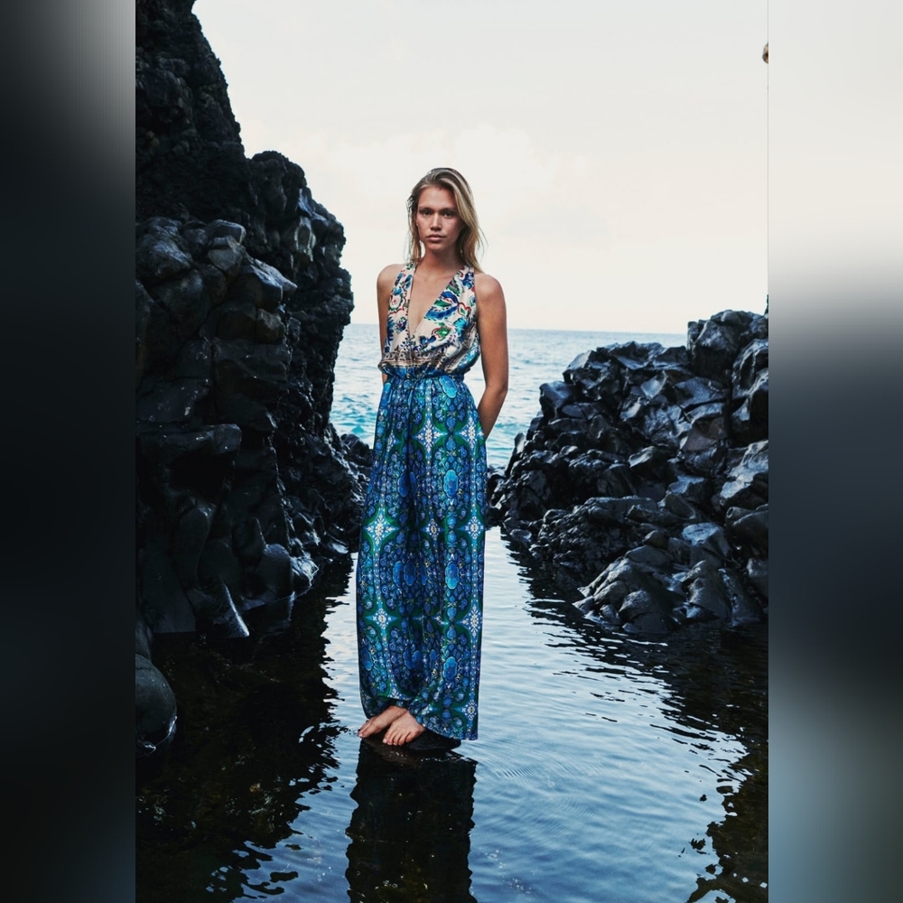 Zara print jumpsuit